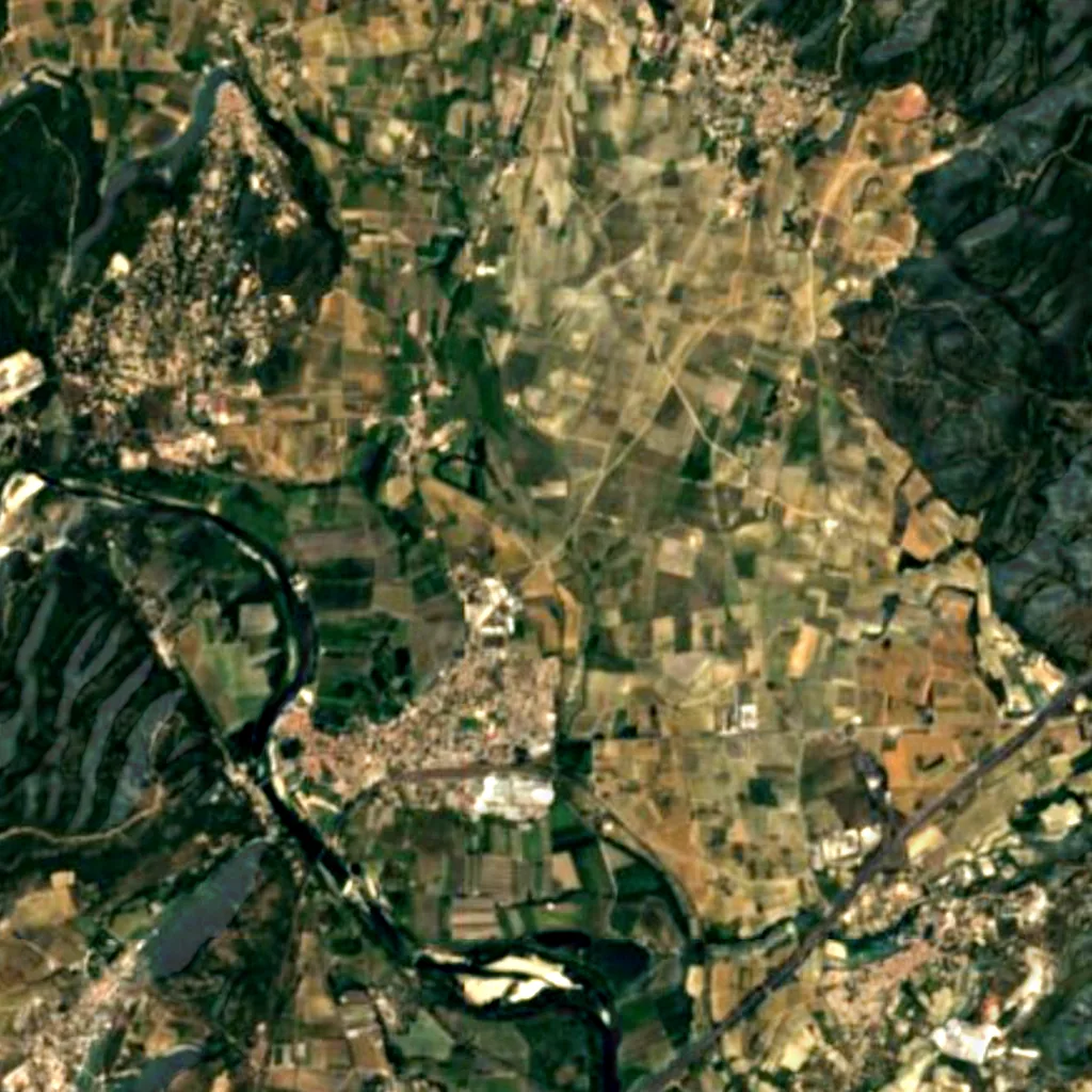 The ground above Grotte de la Salpêtrière (Sentinel-2)