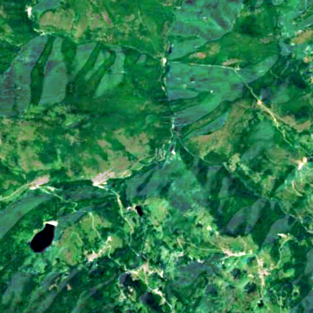 El suelo sobre Grotte de l'Aguzou (Sentinel-2)