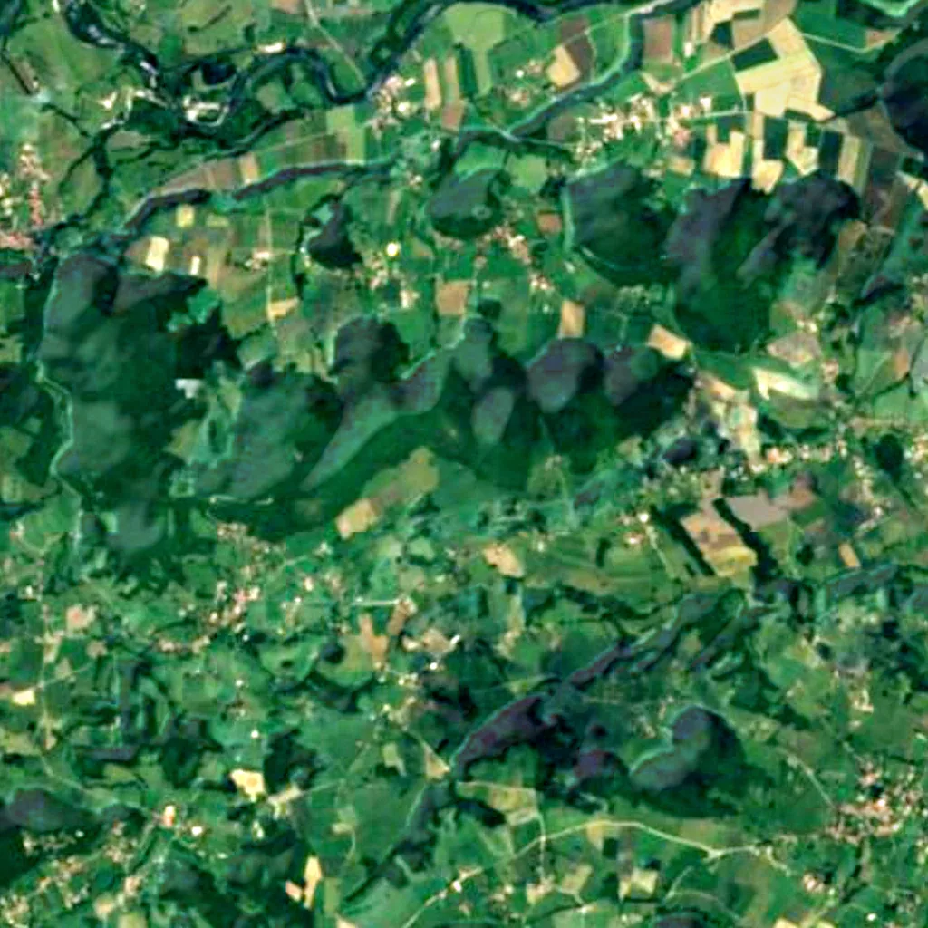 Le sol au-dessus de Grotte de Montespan (Sentinel-2)