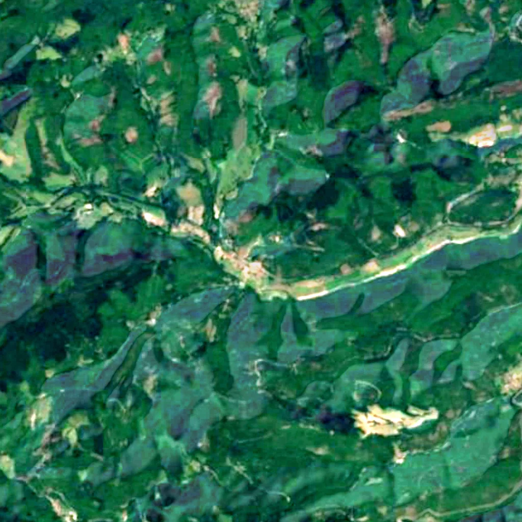 The ground above Grottes de la Devèze-Roquebleue (Sentinel-2)