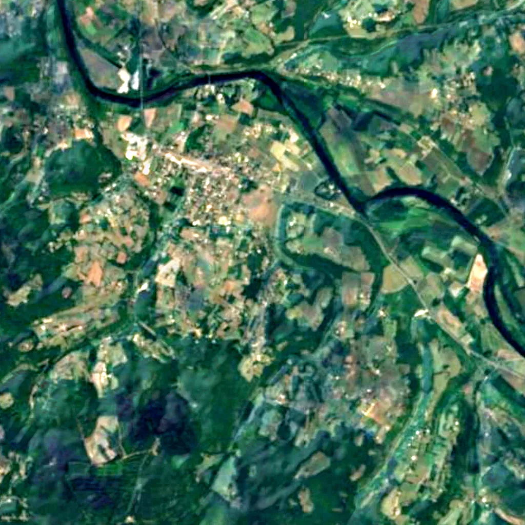 Le sol au-dessus de Grottes de Maxange (Sentinel-2)