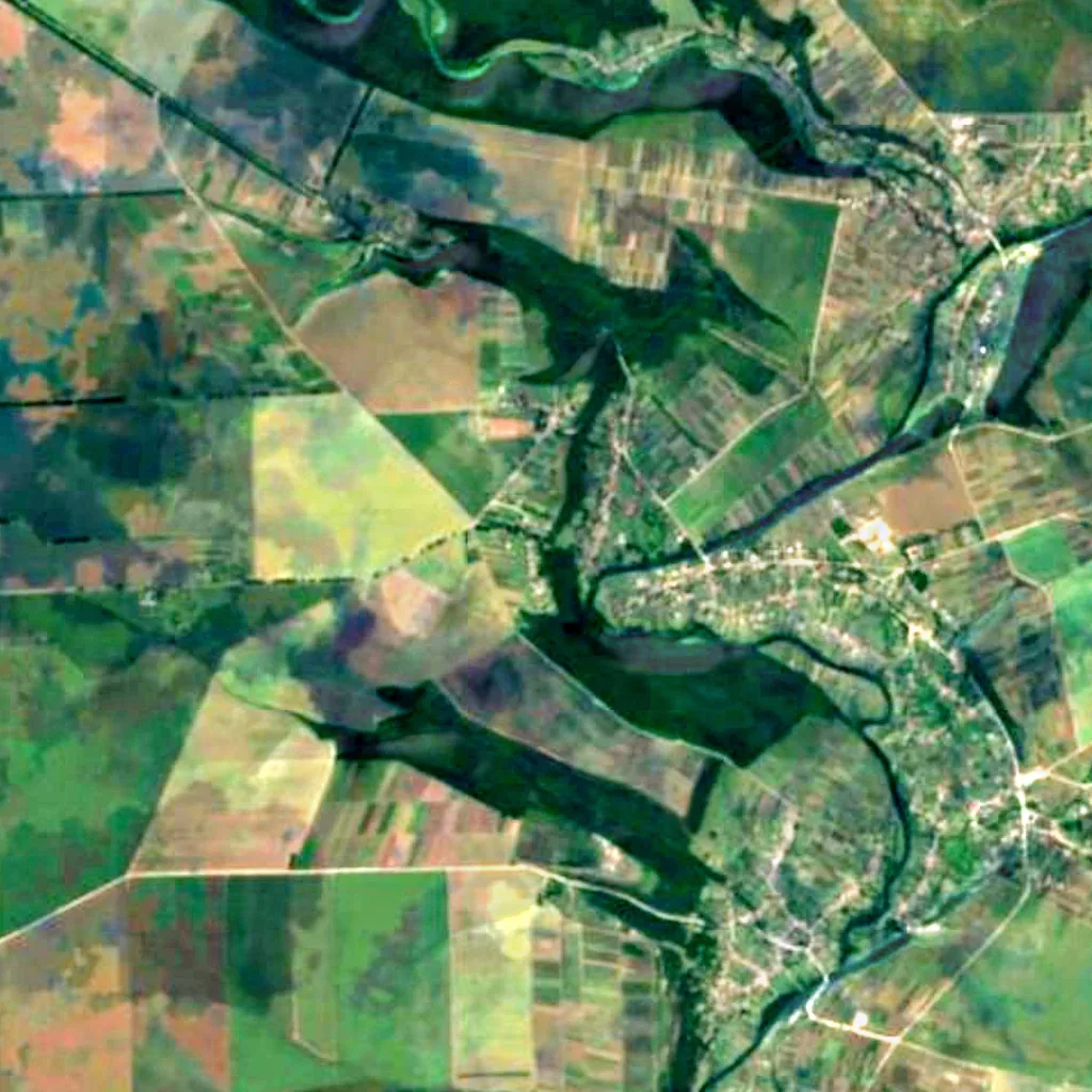 El suelo sobre Grotto of Saint Onuphrius, Ulashkivtsi (Sentinel-2)