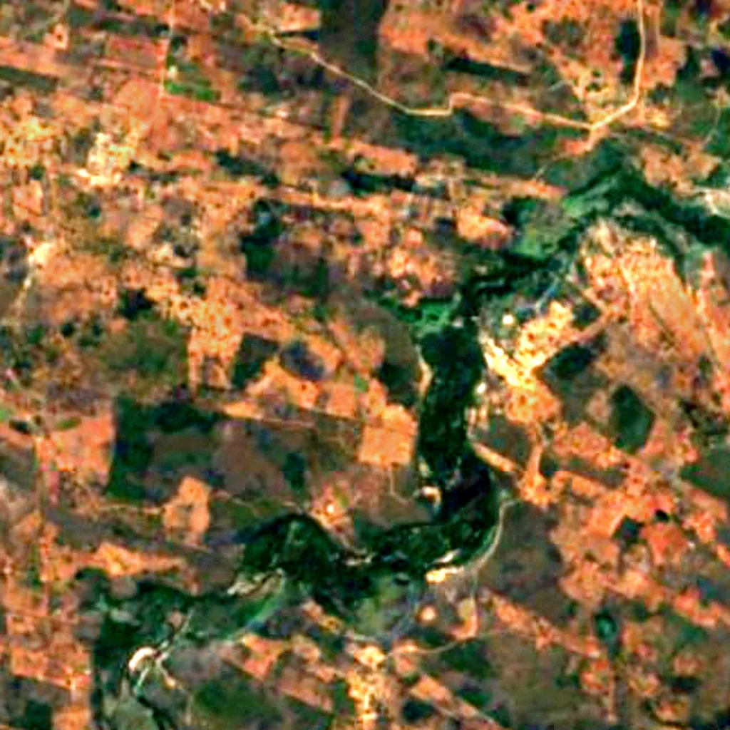 Il terreno sopra Gruta Canabrava (Sentinel-2)