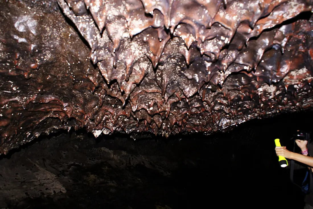 Gruta das Torres, estalactites lavicas, Criação Velha, concelho da Madalena do Pico, ilha do Pico, Açores, Portugal