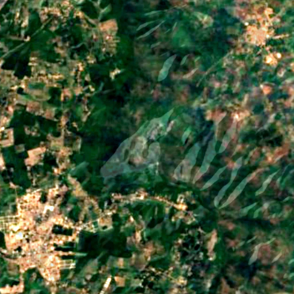 Le sol au-dessus de Gruta de Ubajara (Sentinel-2)