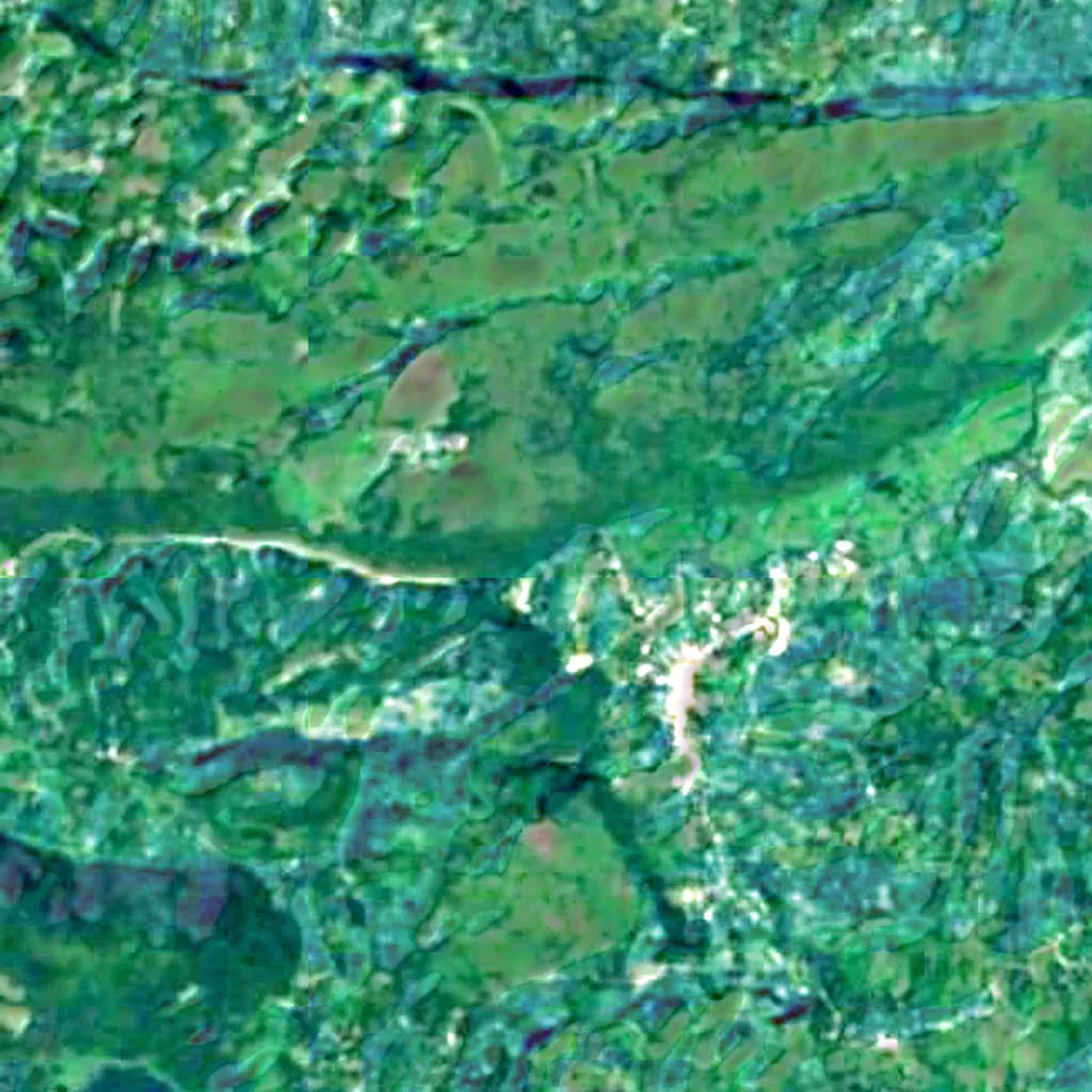 Il terreno sopra Grutas de Lanquín (Sentinel-2)