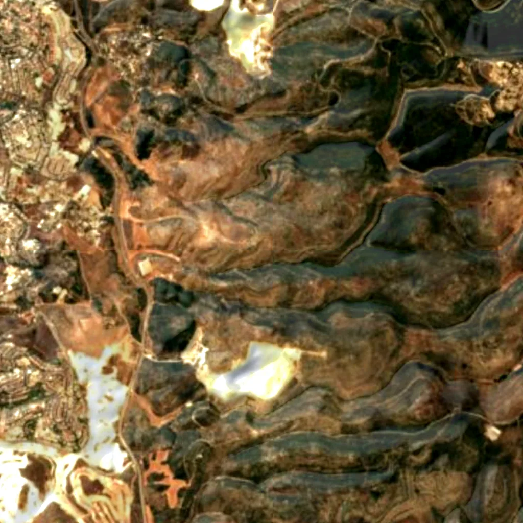 Le sol au-dessus de Grotte des Jumeaux (Sentinel-2)