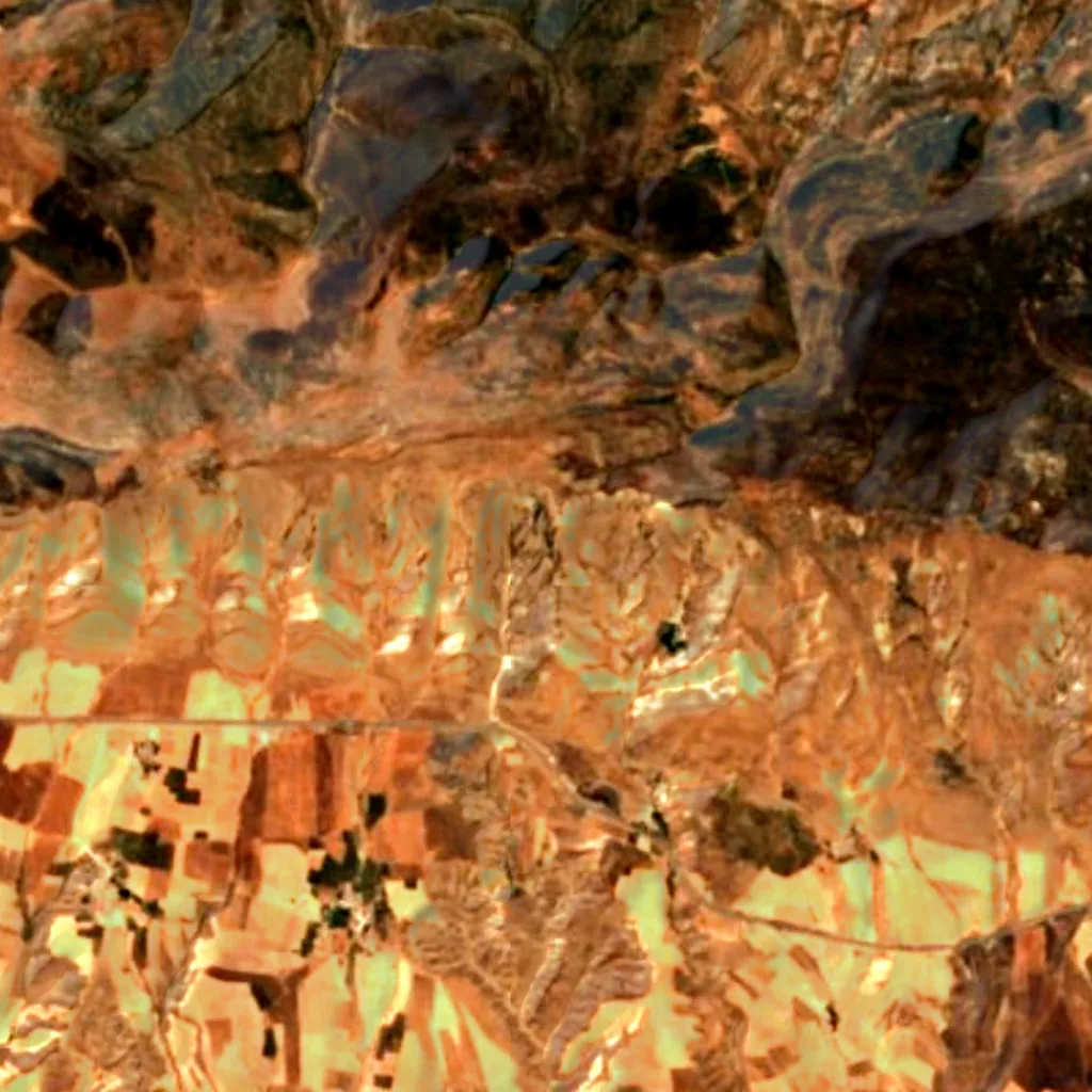 El suelo sobre Hassuni Caves (Sentinel-2)