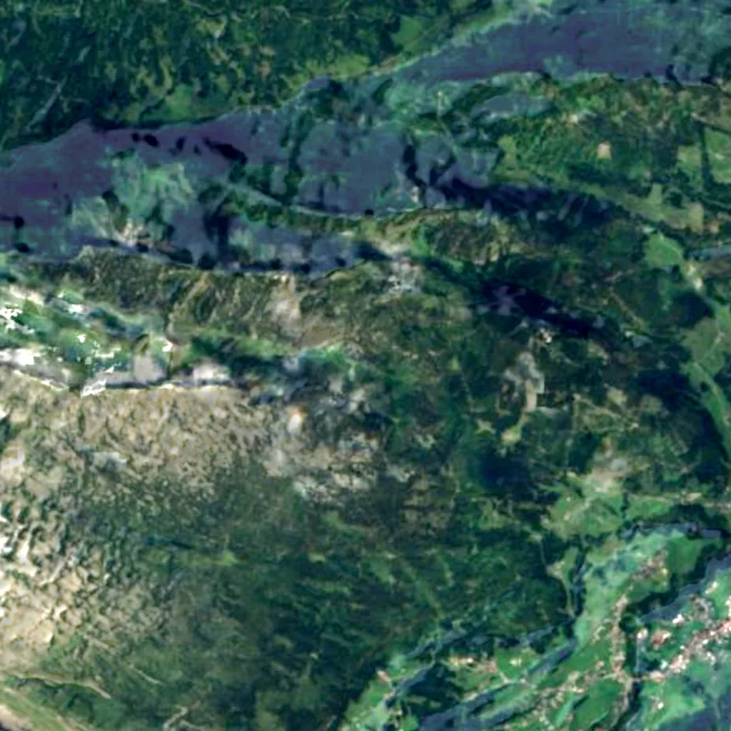 Le sol au-dessus de Hölloch (Sentinel-2)