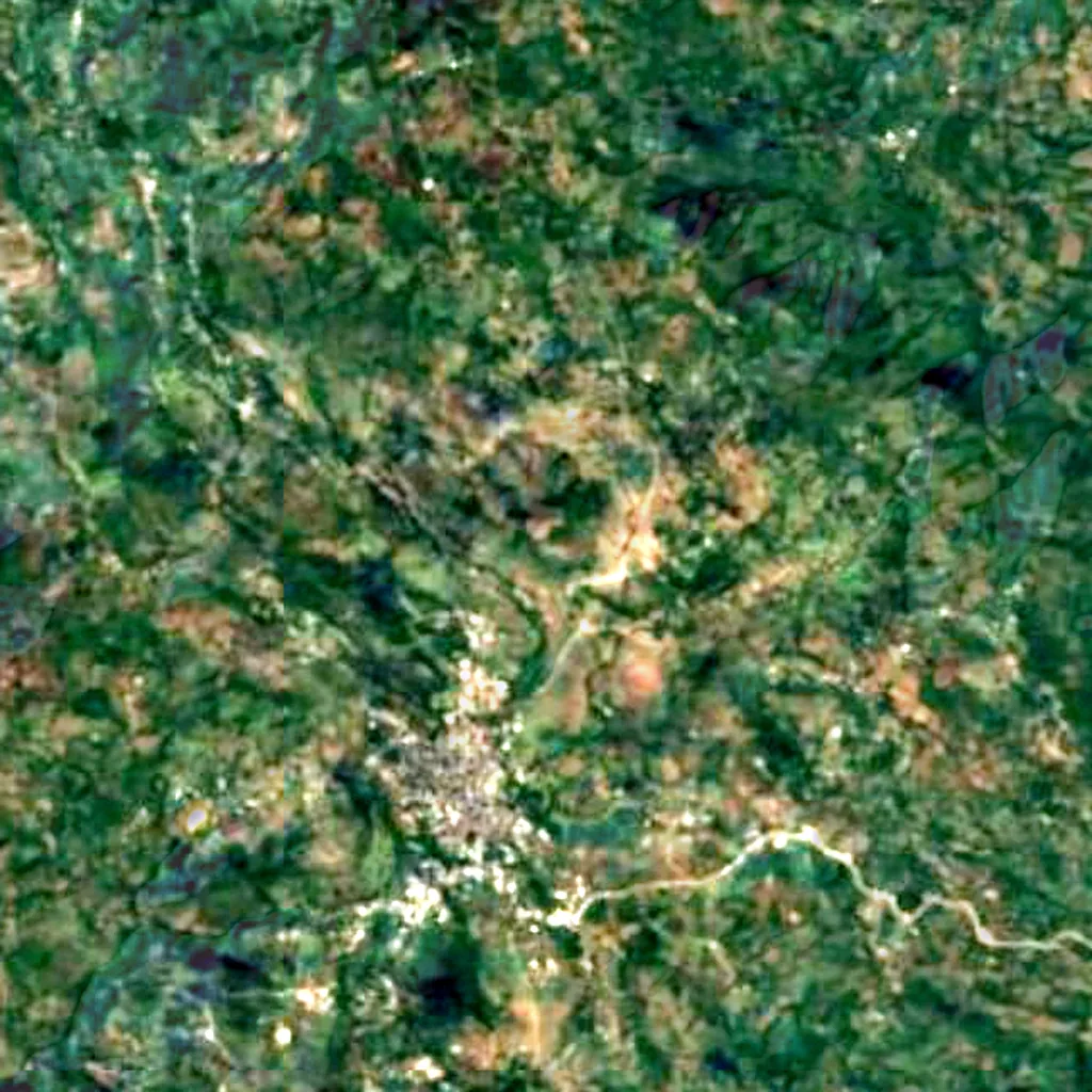 Le sol au-dessus de Holy Spirit Grotto (Sentinel-2)