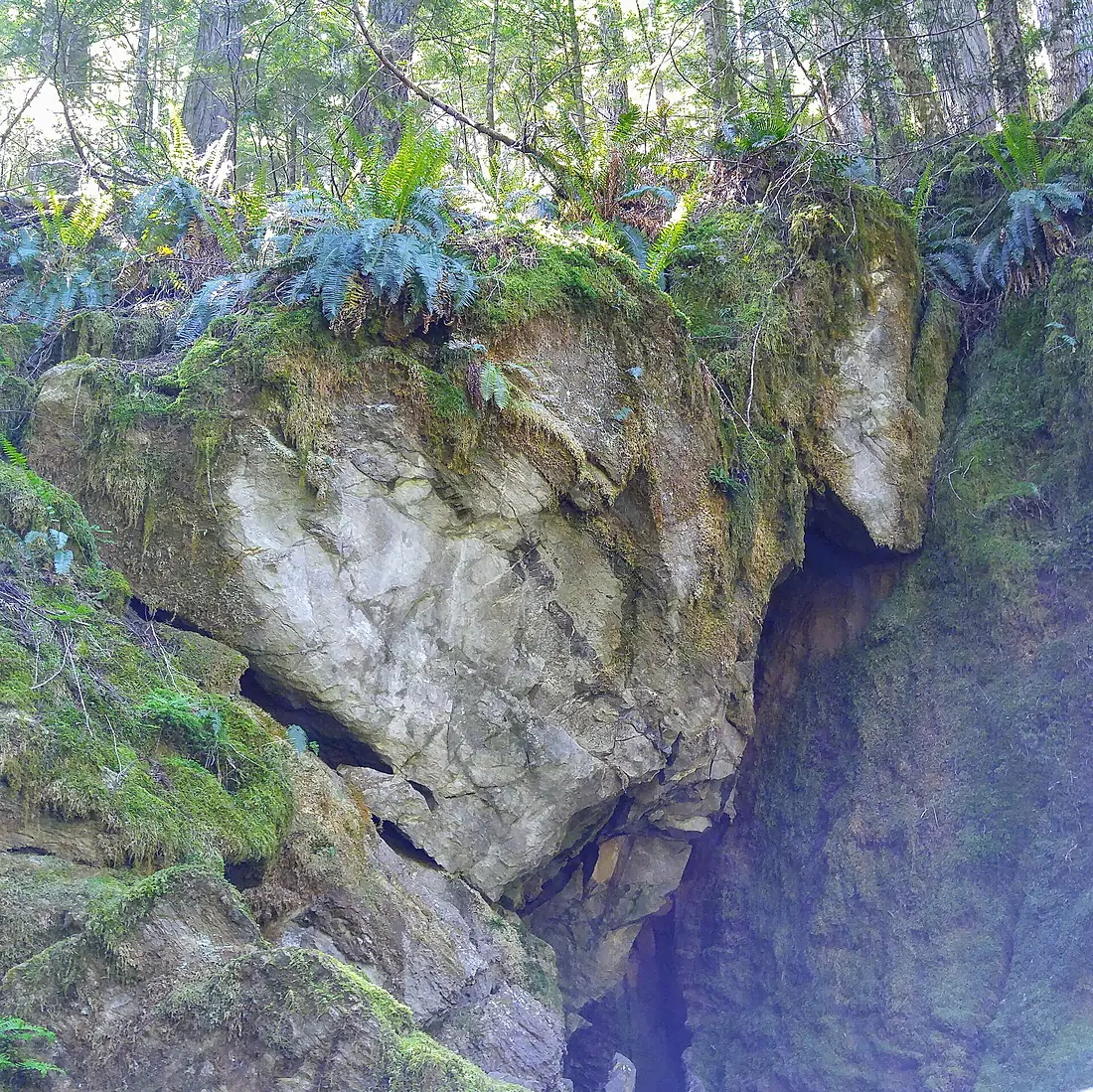 Pretty rock formation outside a cave