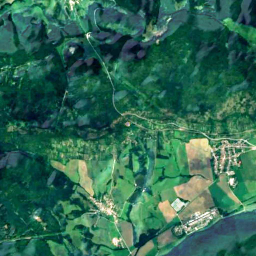 The ground above Hrušovská jaskyňa (Sentinel-2)