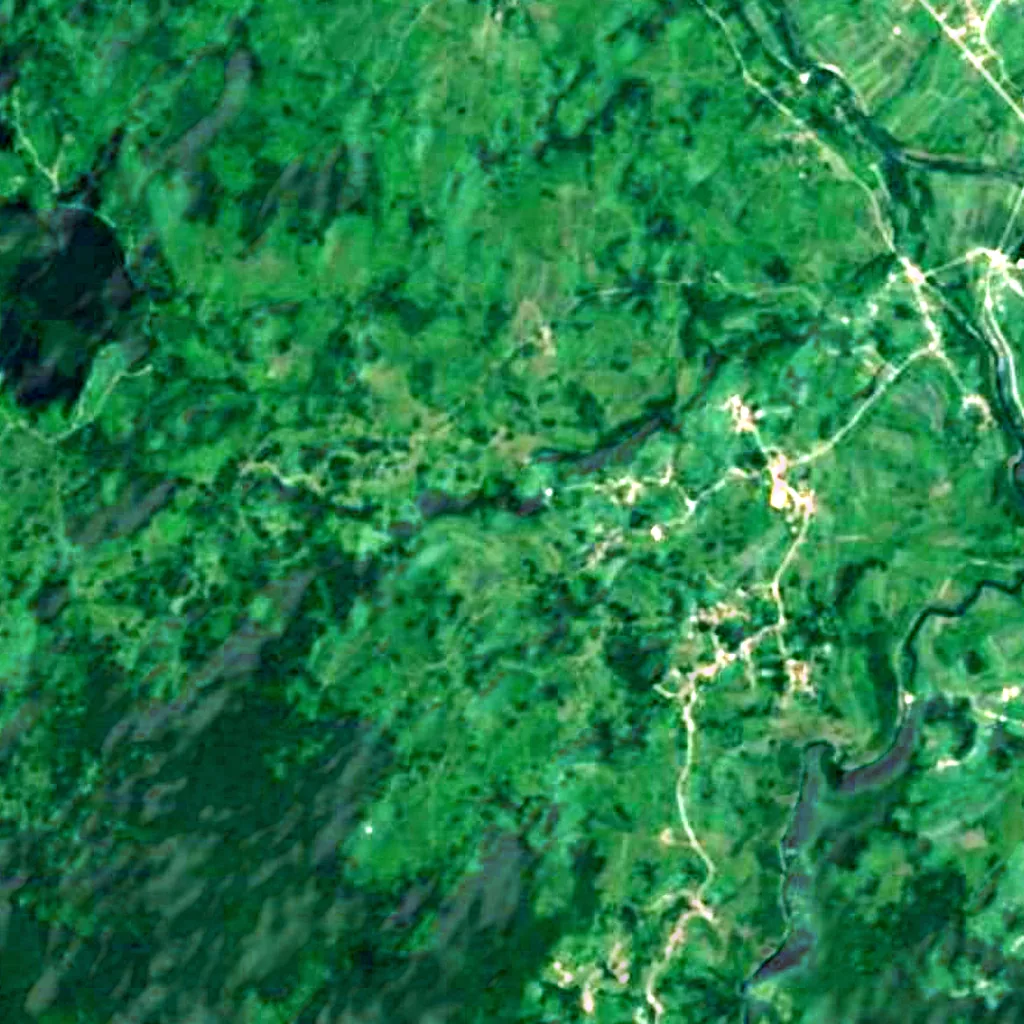 Il terreno sopra Hrustovačka pećina (Sentinel-2)