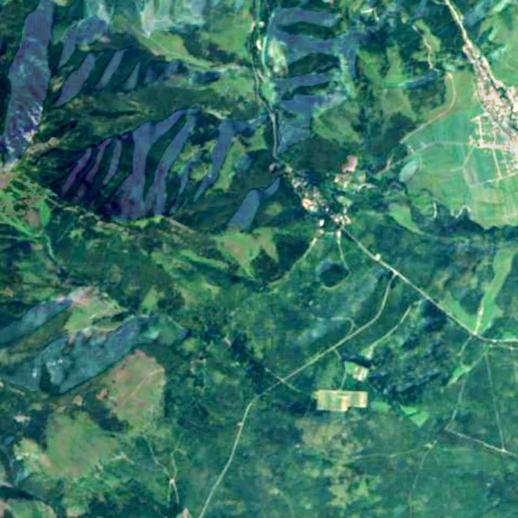Le sol au-dessus de Hučavá diera (Sentinel-2)
