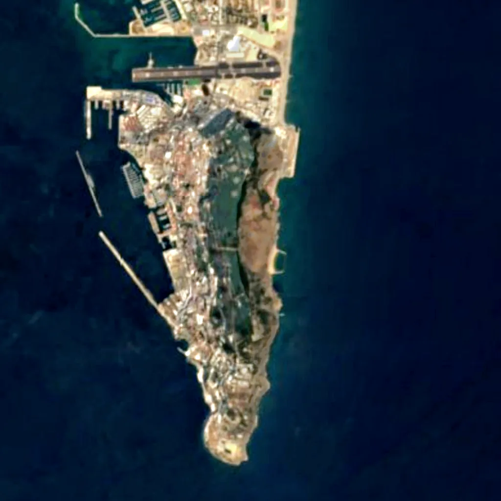De grond boven Ibex Cave (Sentinel-2)