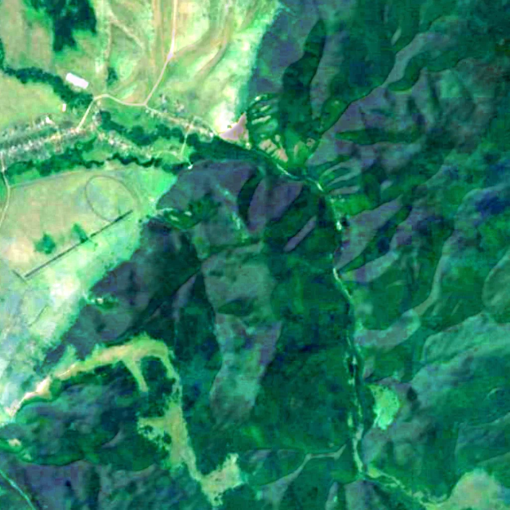 Le sol au-dessus de Ilasin Cave (Sentinel-2)