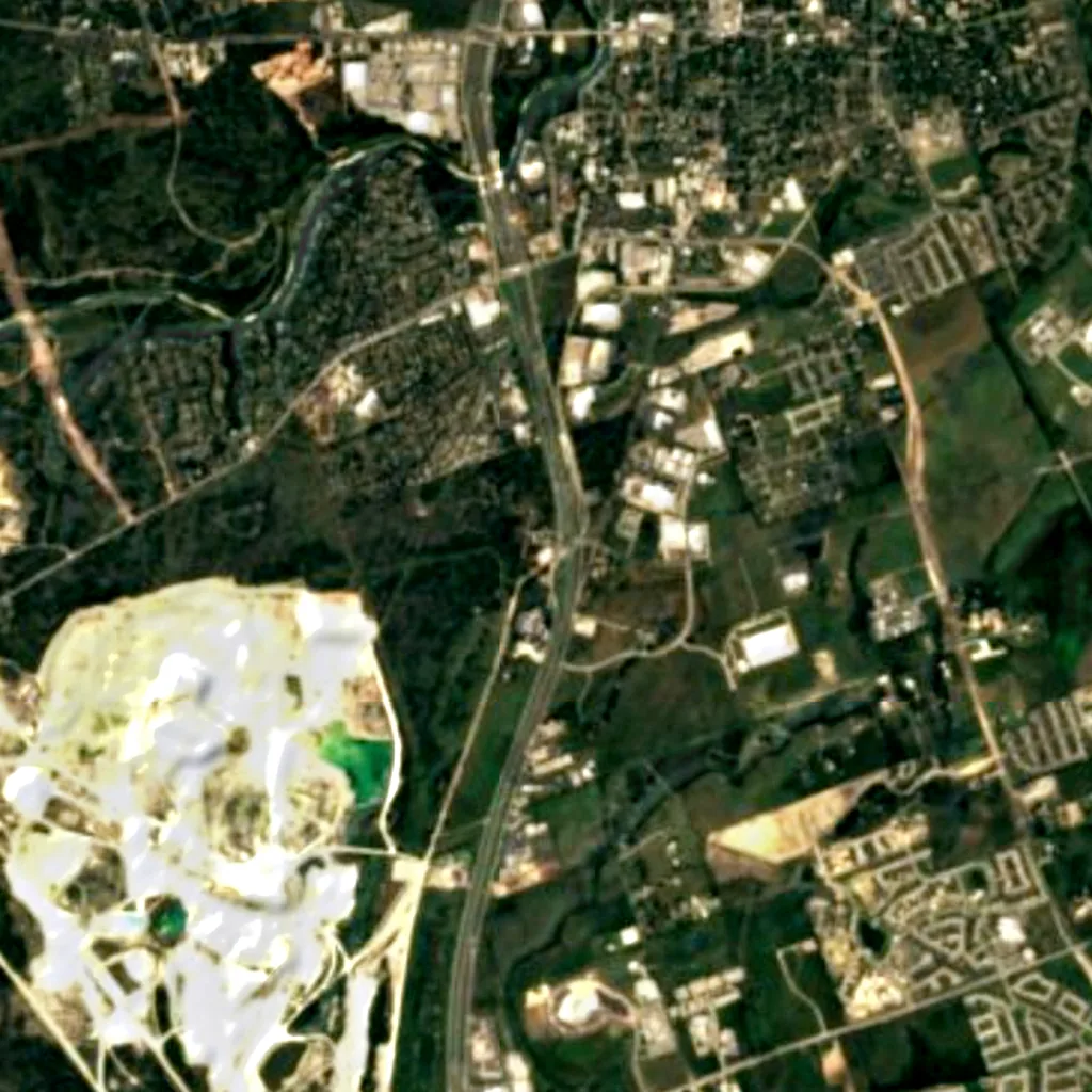 Der Boden über Inner Space Cavern (Sentinel-2)
