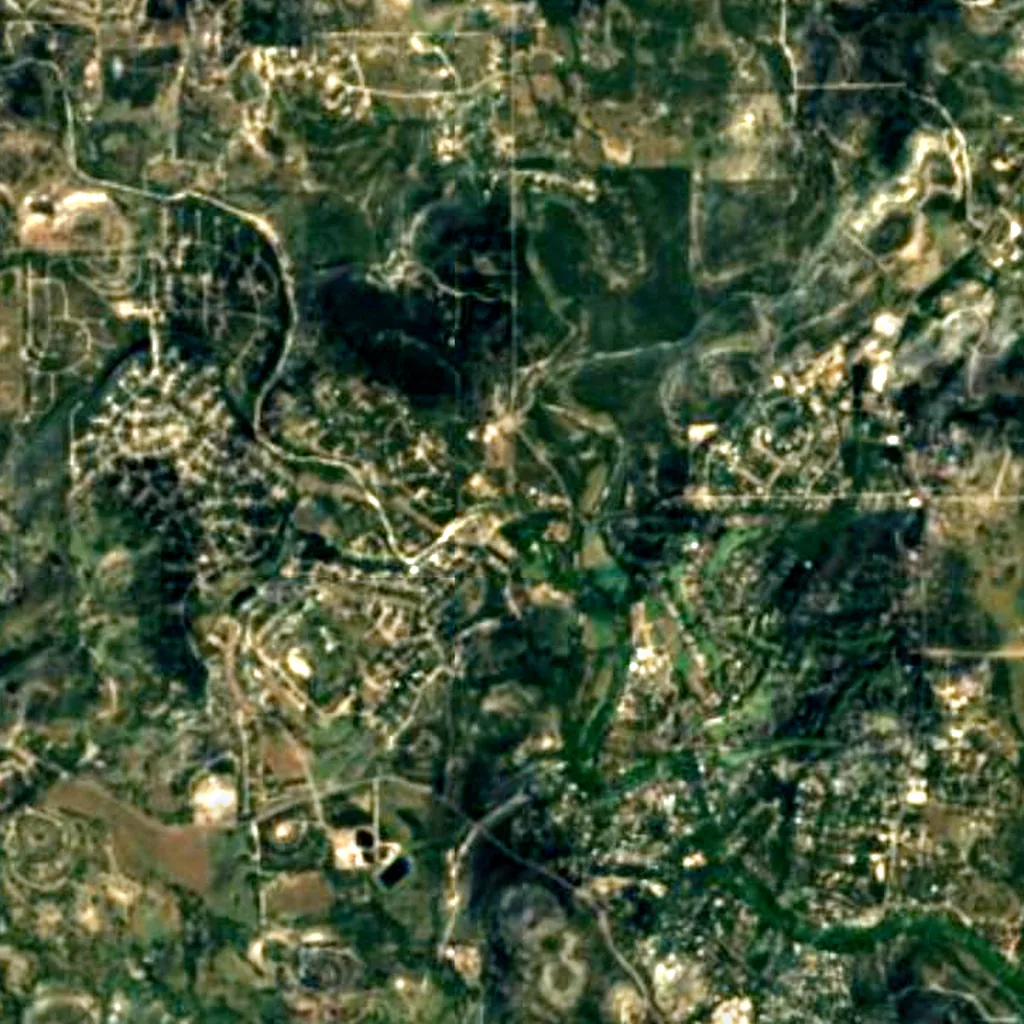 Le sol au-dessus de Jacob's Well (Sentinel-2)