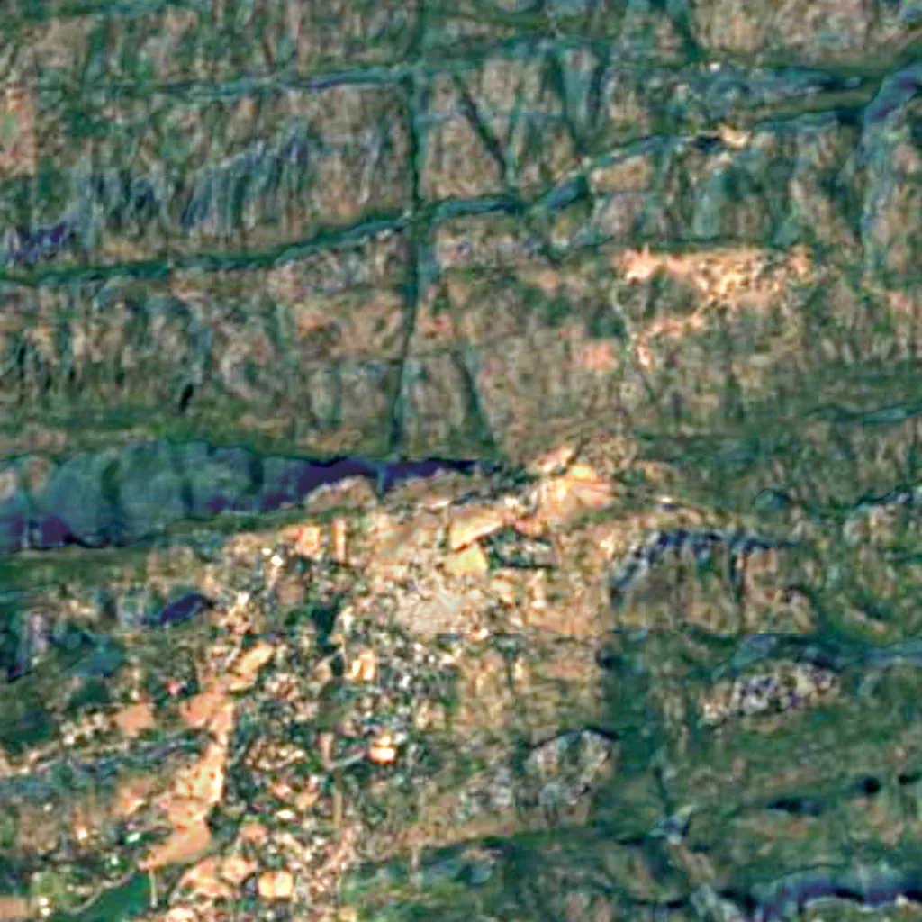Le sol au-dessus de Jatashankar (Sentinel-2)