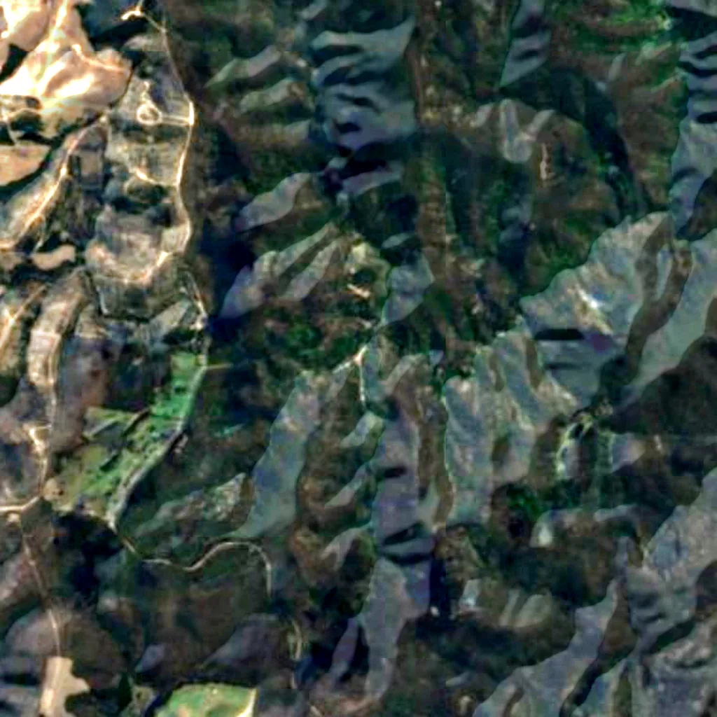 Le sol au-dessus de Jenolan Caves (Sentinel-2)