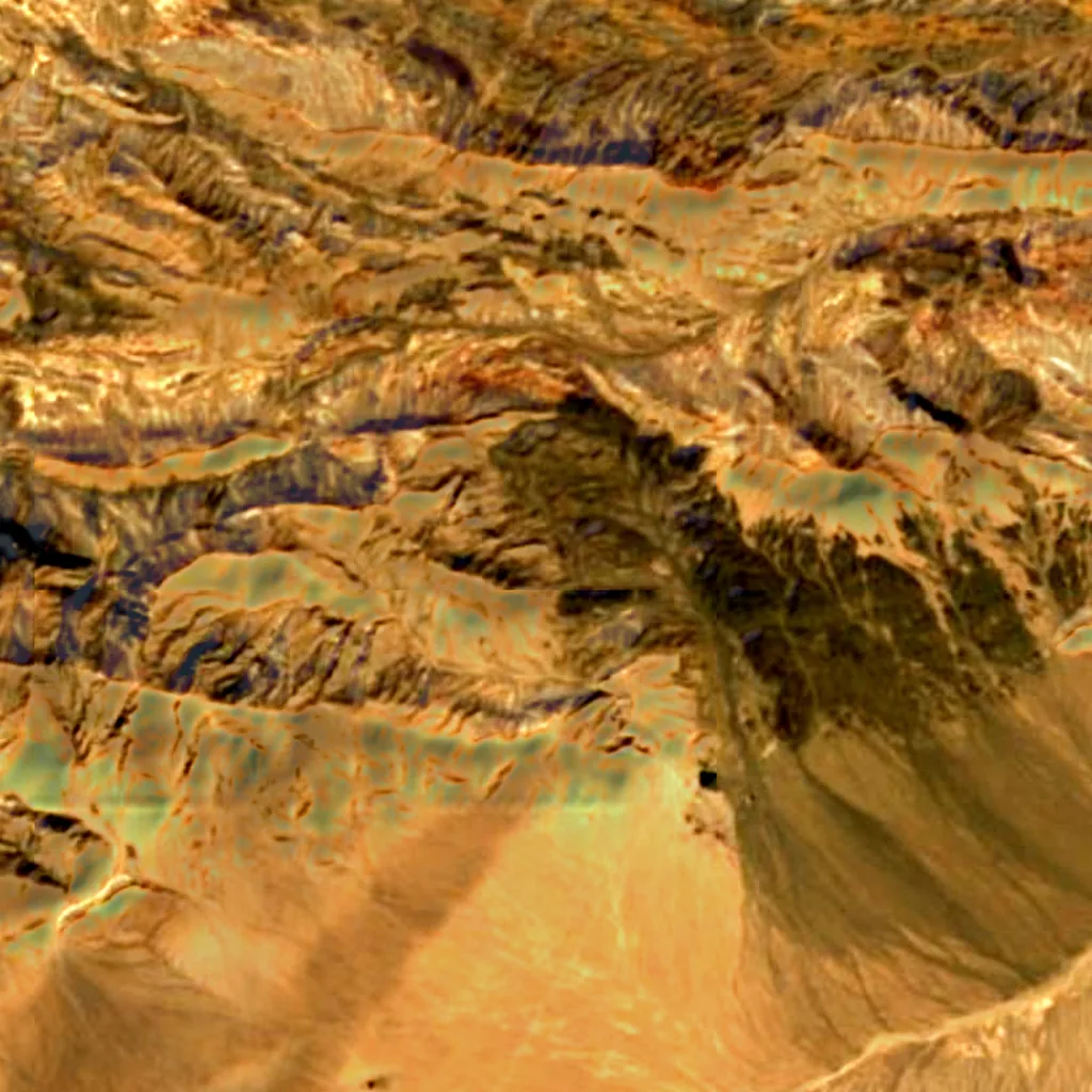 De grond boven Kan-i-Gut cave (Sentinel-2)