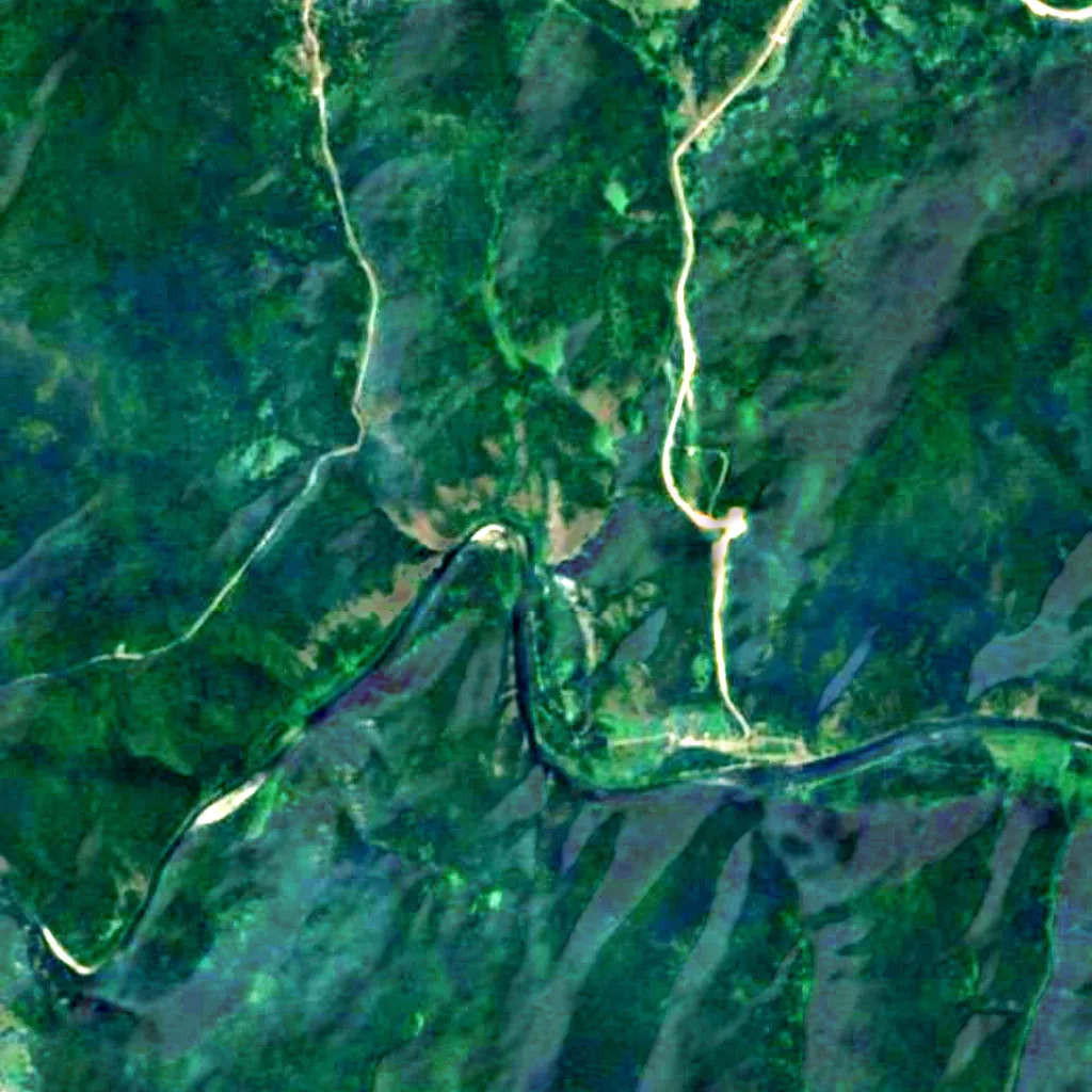 Il terreno sopra Grotta di Kapova (Sentinel-2)