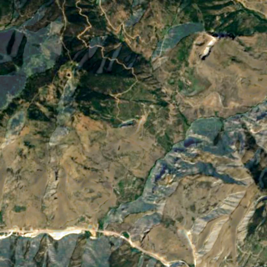 Il terreno sopra Karaca Cave (Sentinel-2)