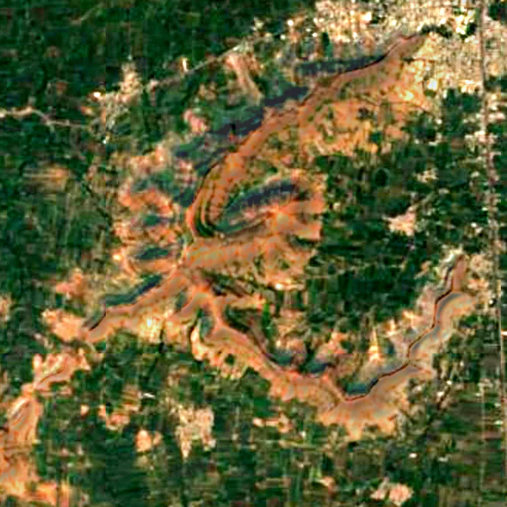 Der Boden über Karad Caves (Sentinel-2)