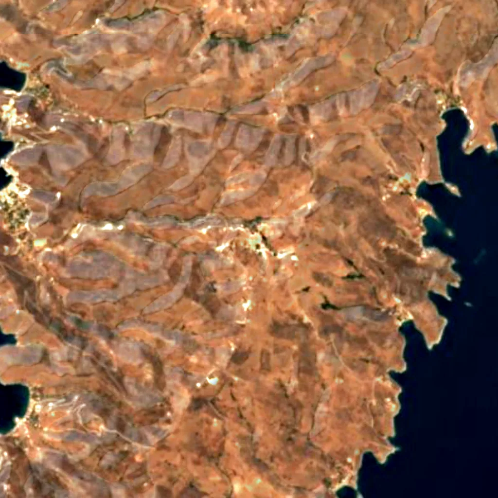El suelo sobre Cueva de Katafyki (Sentinel-2)