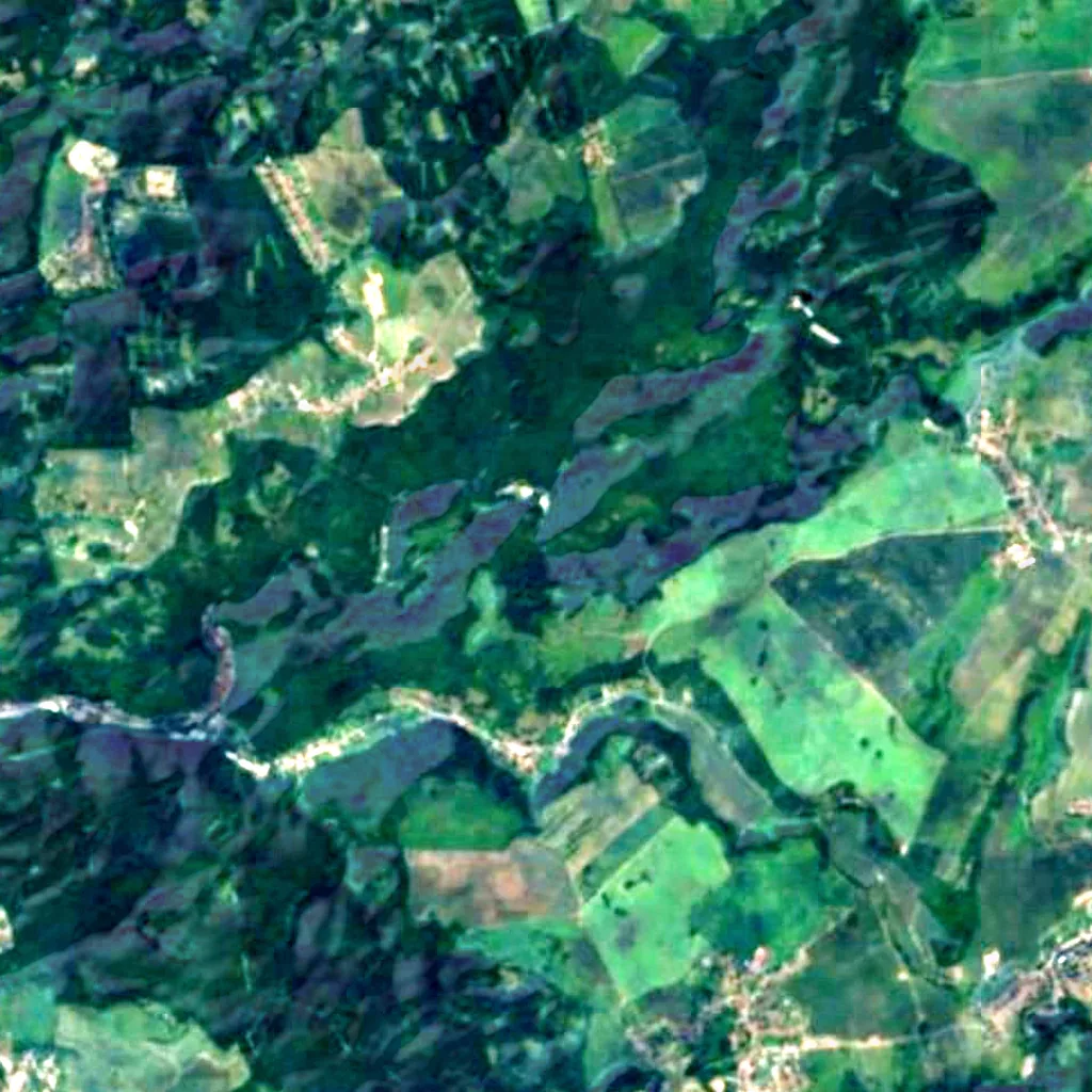 The ground above Kateřinská jeskyně (Sentinel-2)