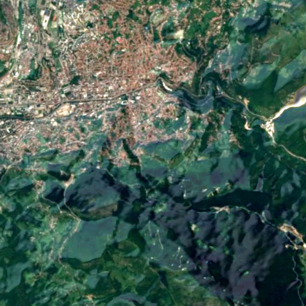 De grond boven Kazani pit killings (Sentinel-2)