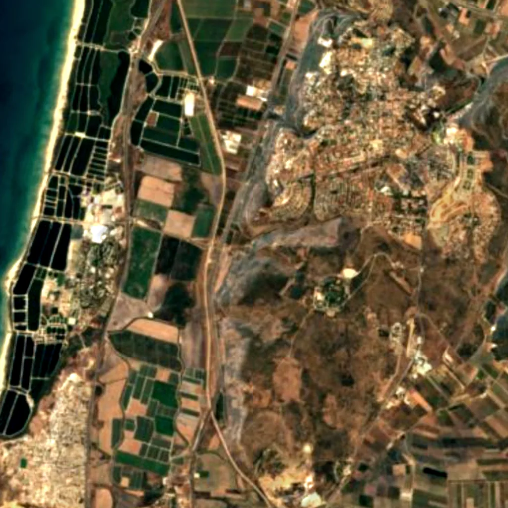 Der Boden über Kebara-Höhle (Sentinel-2)