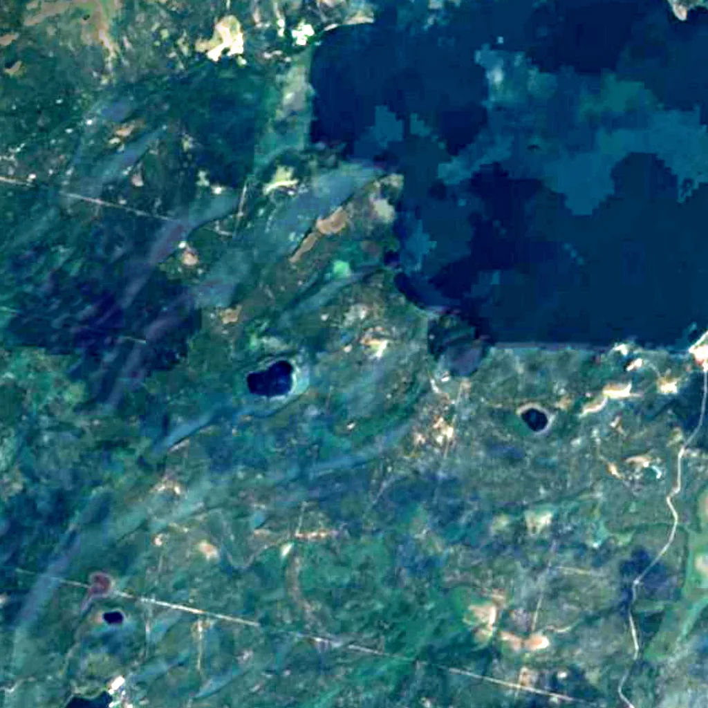 De grond boven Kenesary Cave (Sentinel-2)