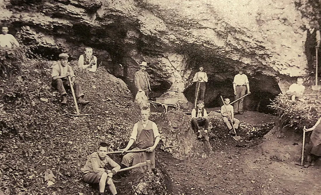 Kesslerloch Ausgrabungen 1902 1903b