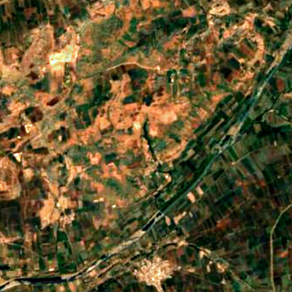 Il terreno sopra Khambhalida Caves (Sentinel-2)