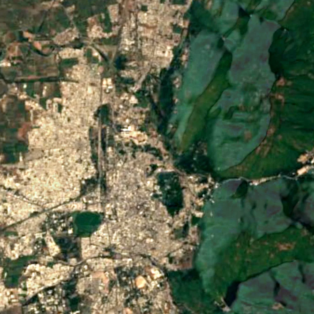 Der Boden über Khapra Kodiya Caves (Sentinel-2)