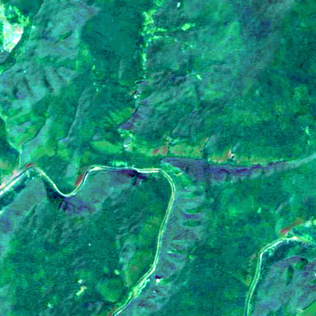 Il terreno sopra Kinderle Cave (Sentinel-2)