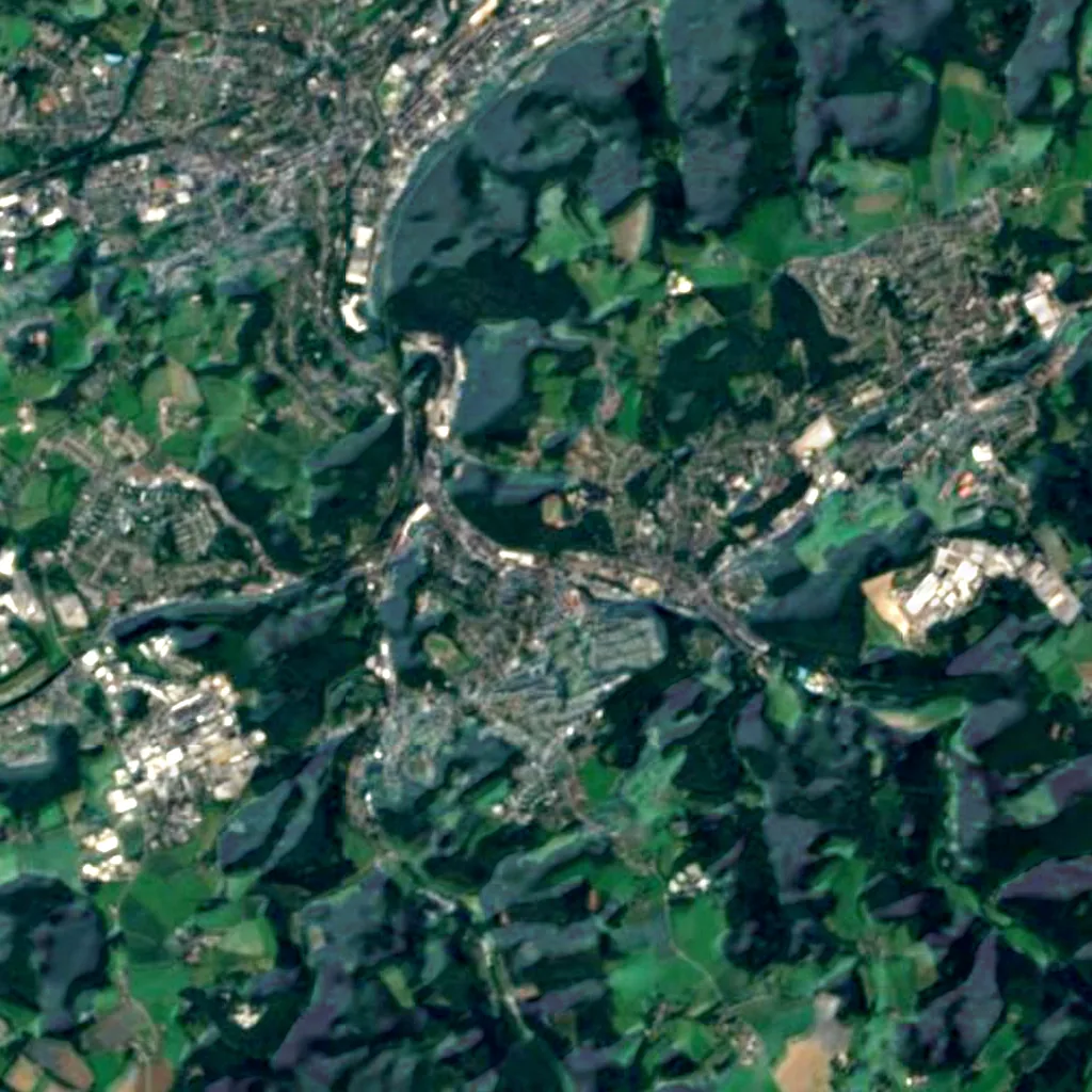 The ground above Kluterthöhle (Sentinel-2)