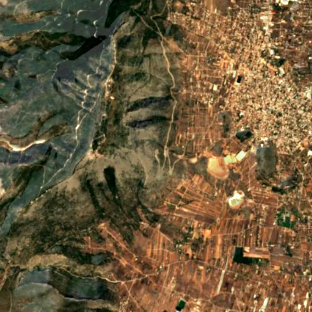 Der Boden über Koutouki-Höhle (Sentinel-2)