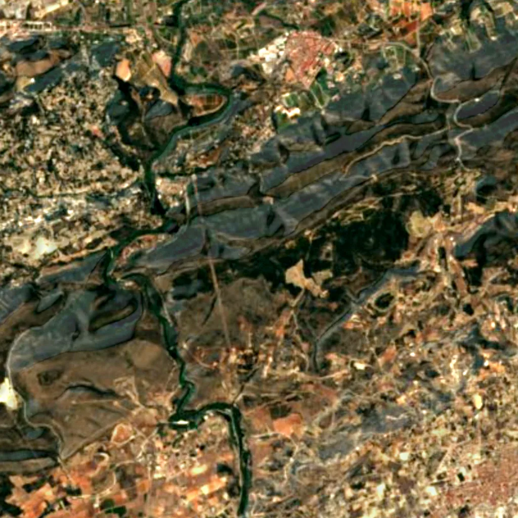 Le sol au-dessus de Cova Negra (Sentinel-2)