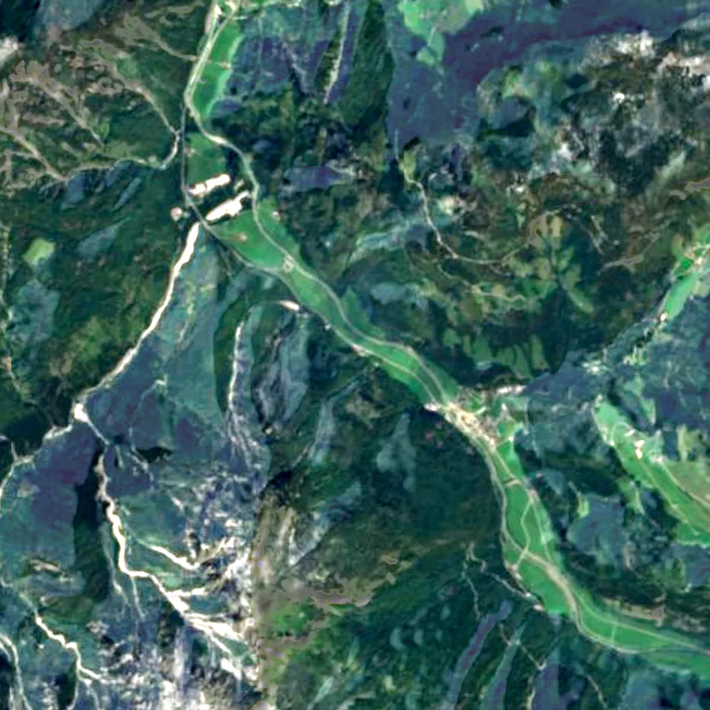 Le sol au-dessus de Lamprechtsofen (Sentinel-2)