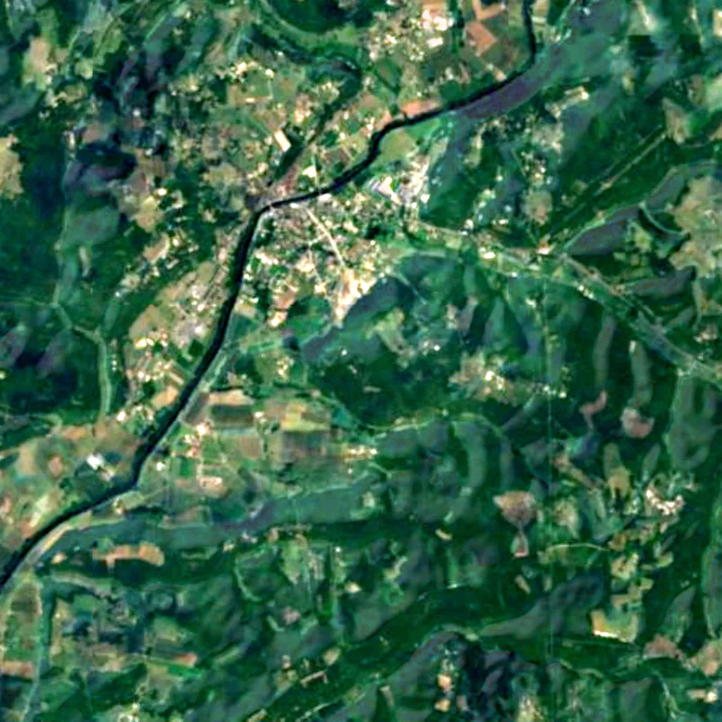 El suelo sobre Cueva de Lascaux (Sentinel-2)