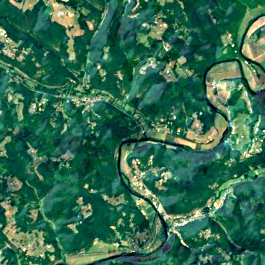 Le sol au-dessus de Laugerie-Haute (Sentinel-2)