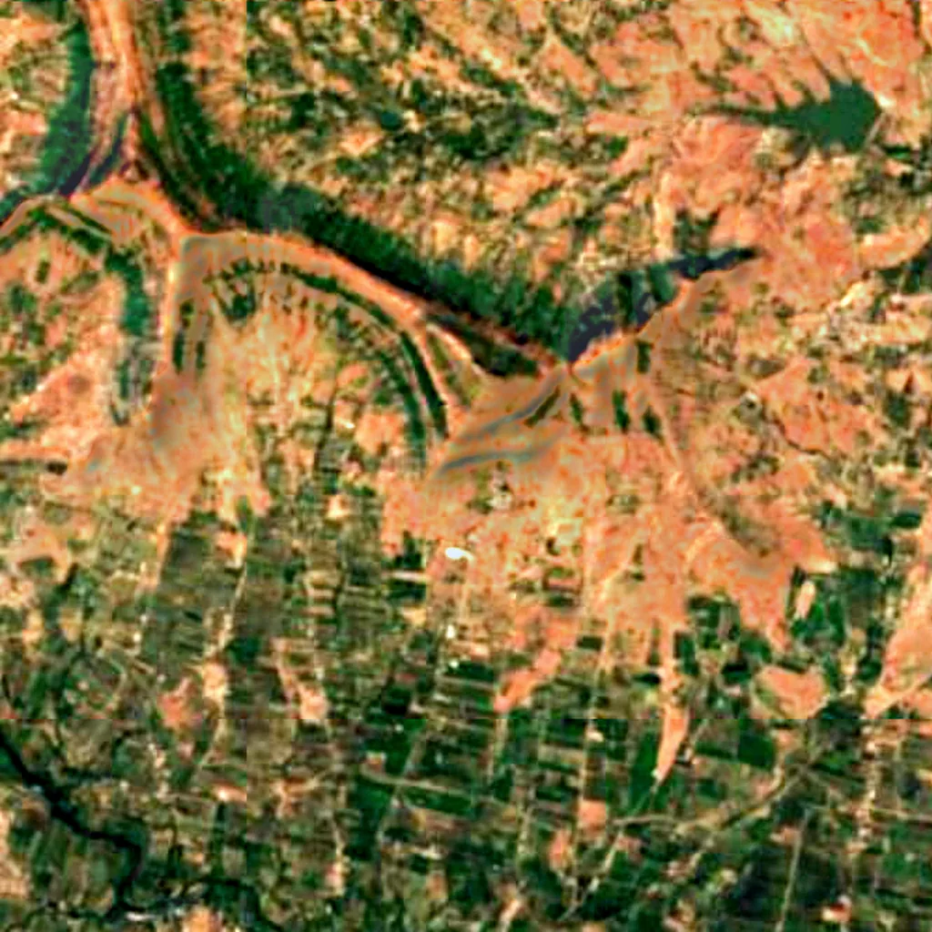 Il terreno sopra Lenyadri (Sentinel-2)