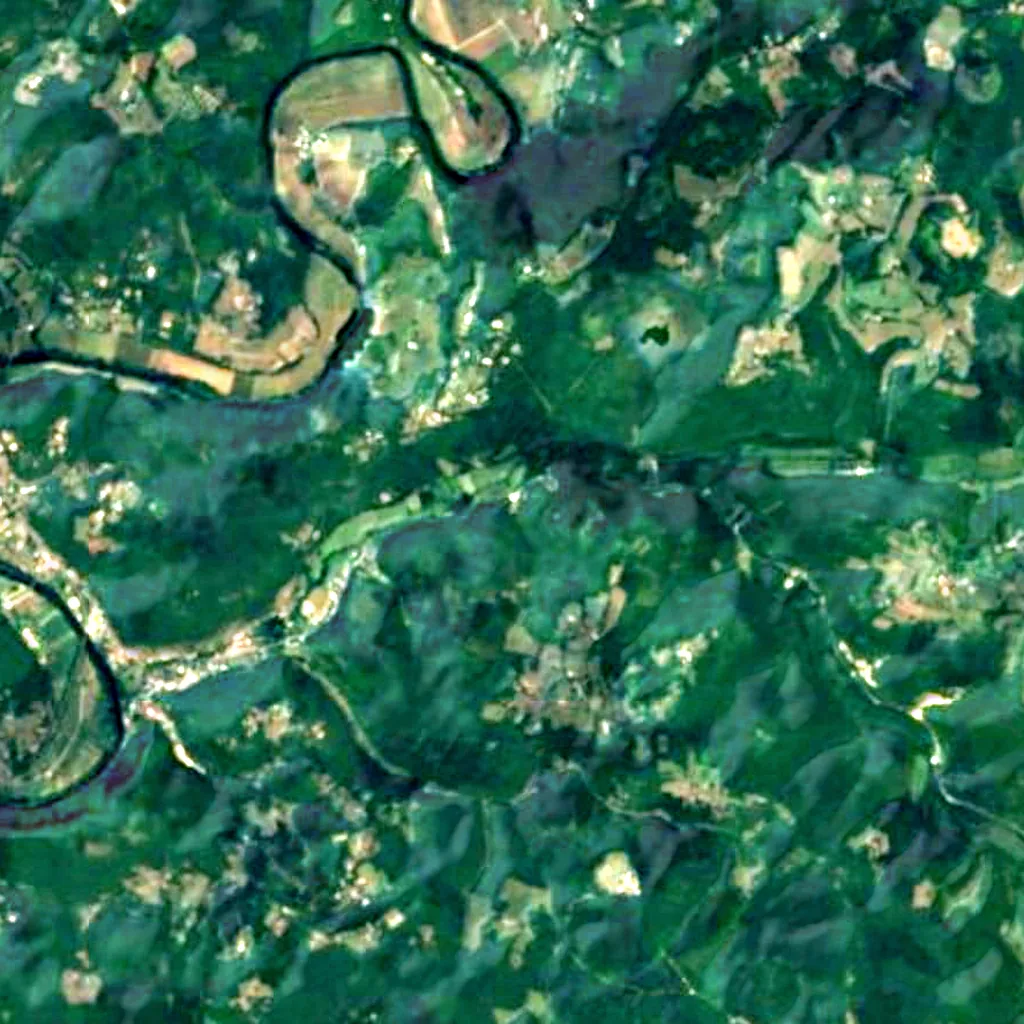 De grond boven Grottes des Combarelles (Sentinel-2)