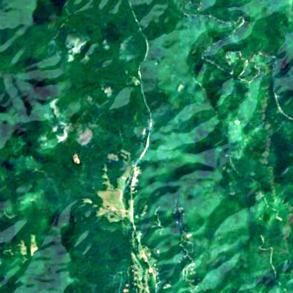 The ground above Linville Caverns (Sentinel-2)