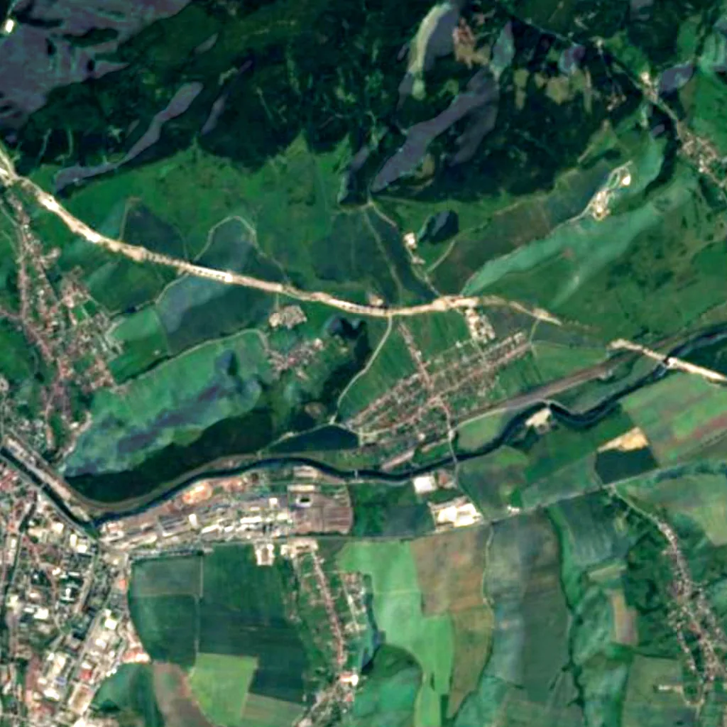 Il terreno sopra Liskovská jaskyňa (Sentinel-2)