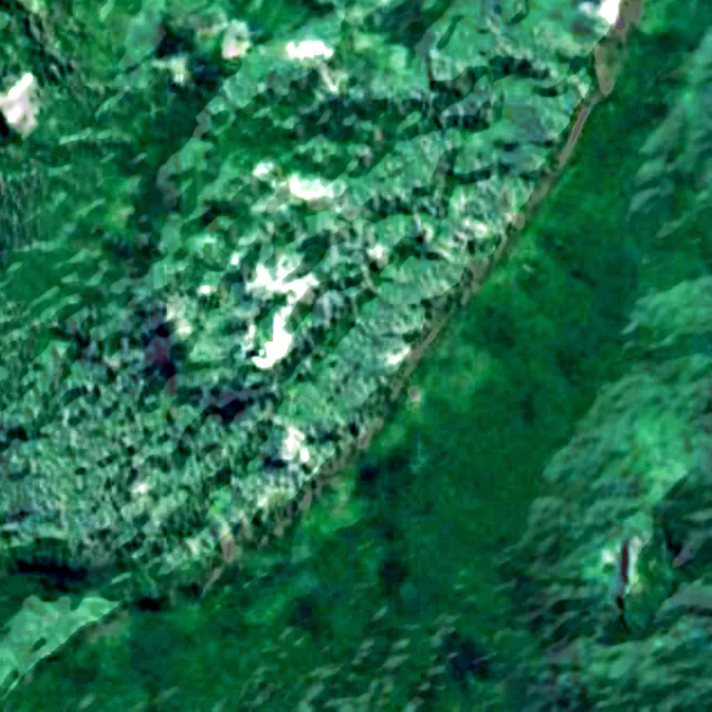 The ground above Lubang Jeriji Saléh (Sentinel-2)