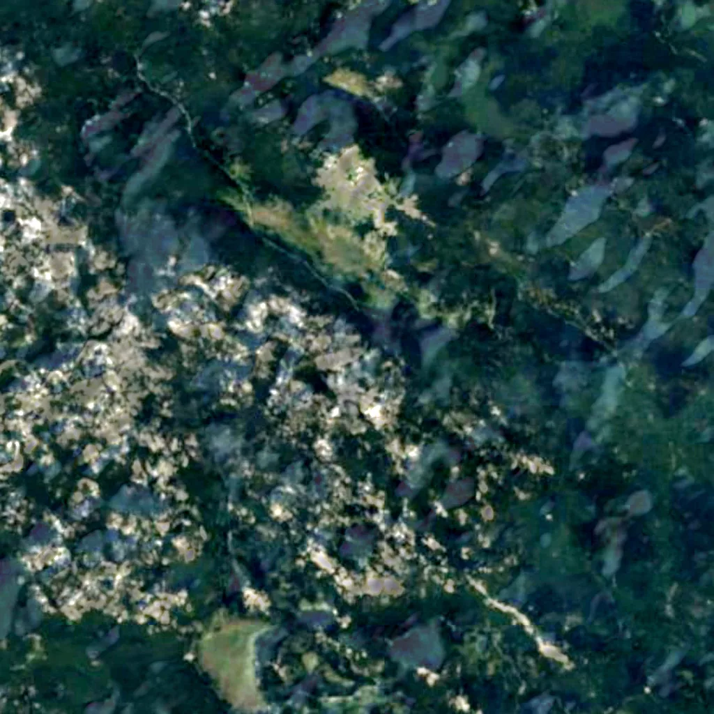 Il terreno sopra Lukina jama–Trojama (Sentinel-2)