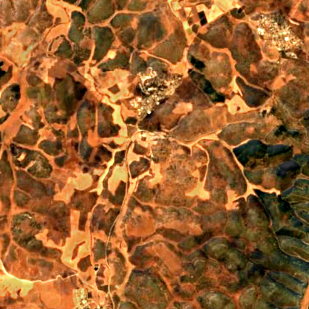 The ground above Luzit Caves (Sentinel-2)